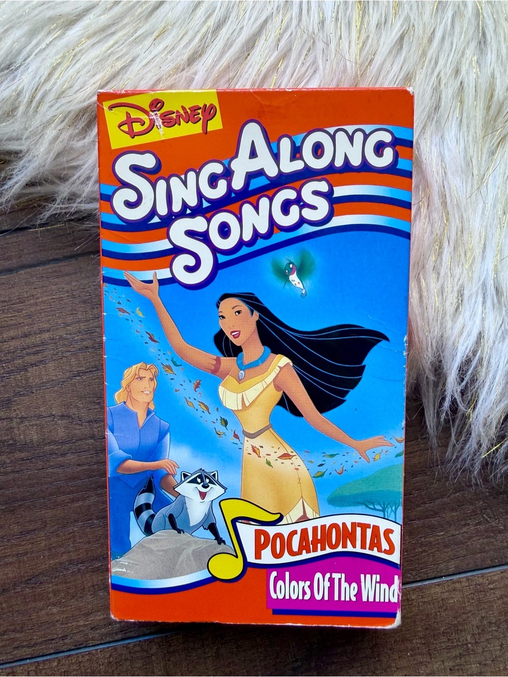 Disney Sing Along Songs VHS Tape Pocahontas Colors Of The Wind Music Vintage